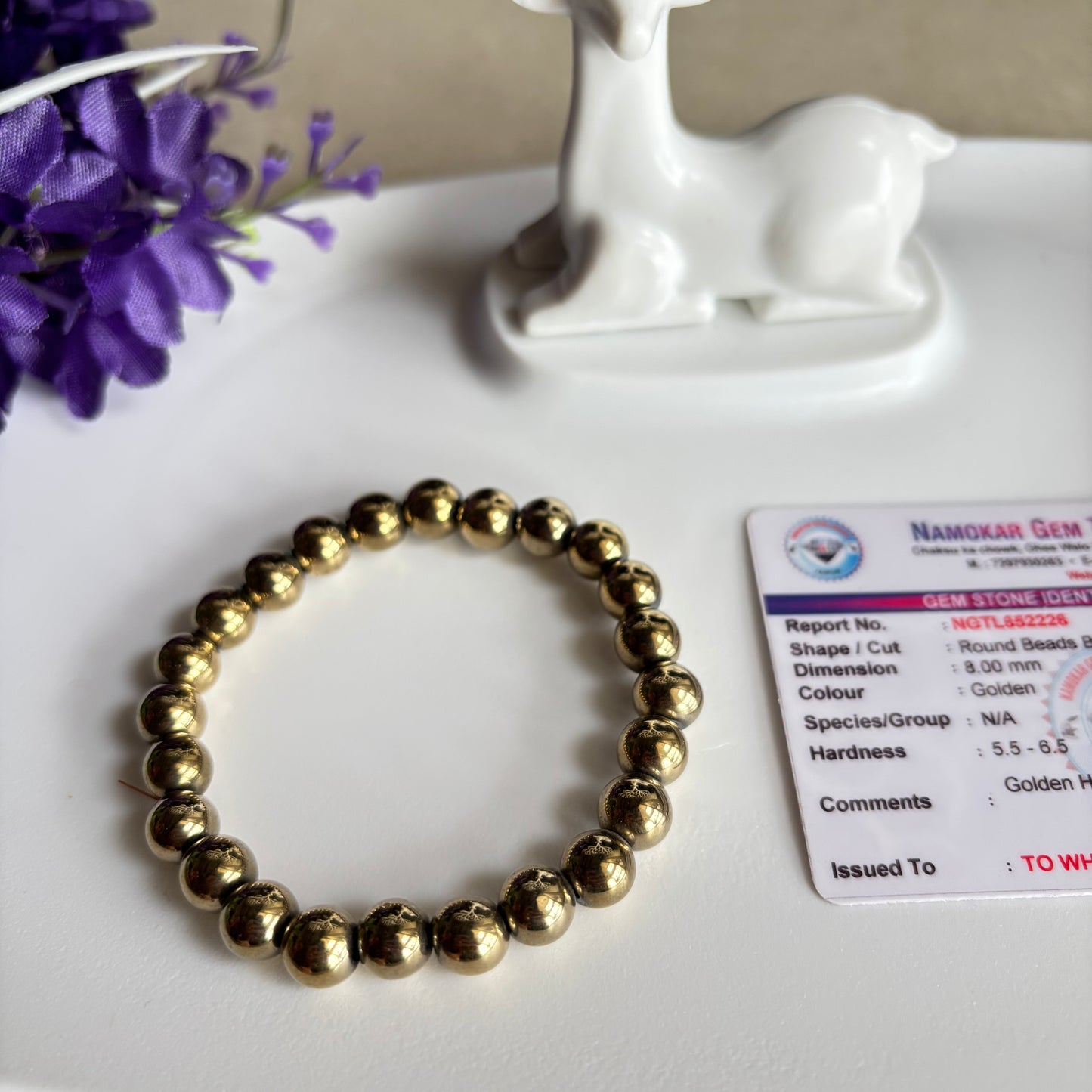 Unicarts™ Aurumshield Bracelet of Golden Hematite